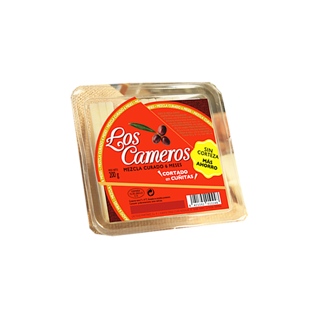 CAJA 8 UND QUESO MEZCLA CURADO CUÑITAS 200 G CAMEROS