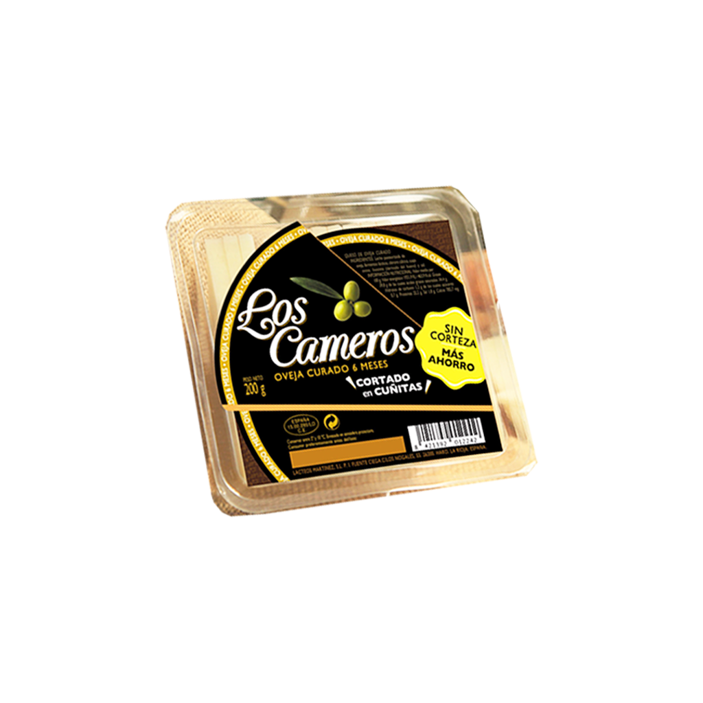 CAJA 12 UND QUESO OVEJA CURADO CUÑITAS 200 G CAMEROS