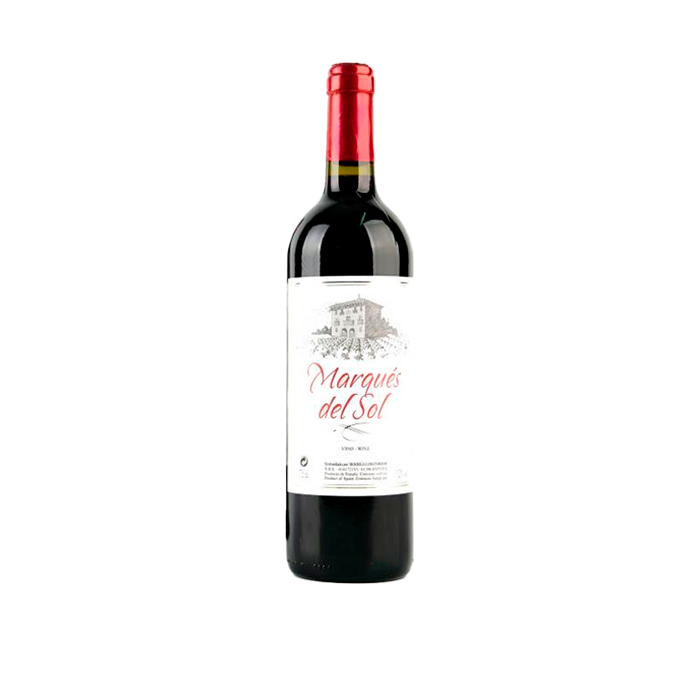 CAJA 12 UND VINO RIOJA MARQUES DEL SOL TINTO 12º (ALMUERZOS)