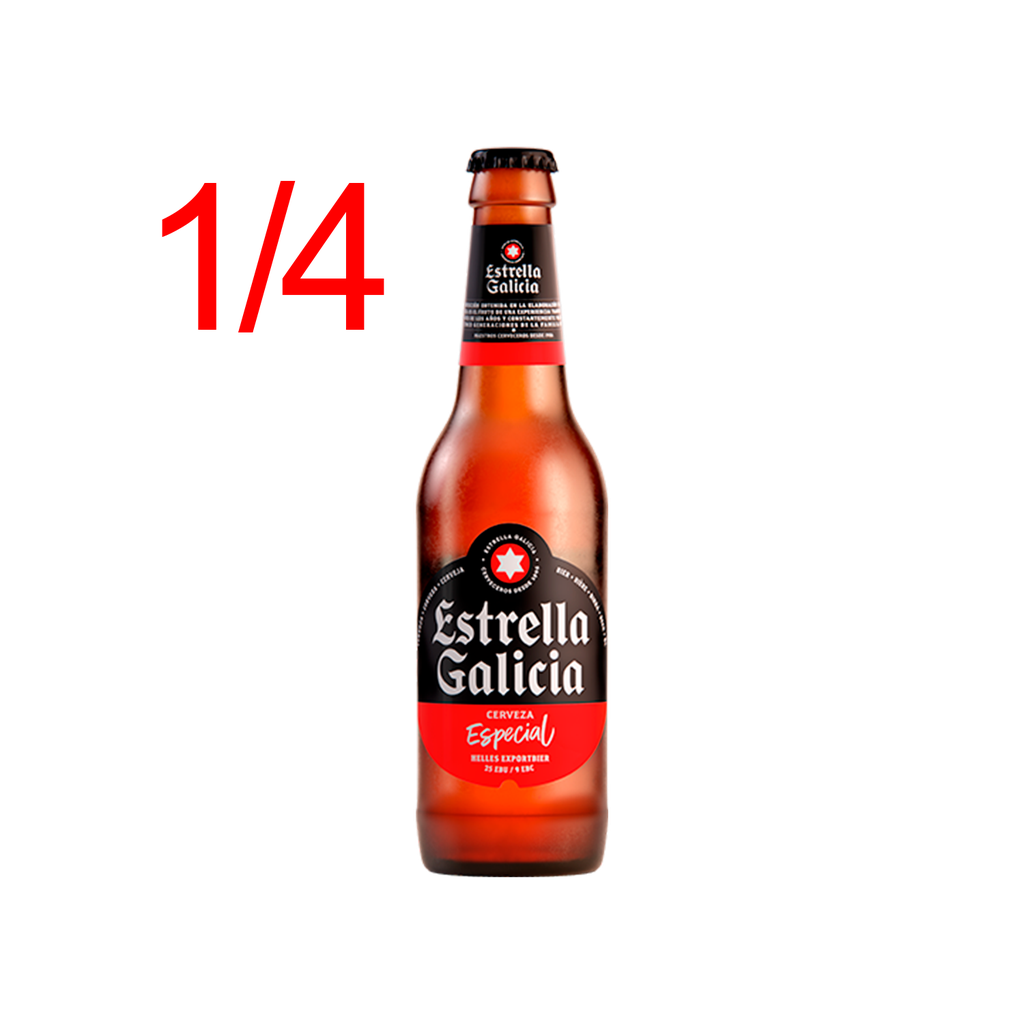 ESTRELLA GALICIA ESPECIAL 1/4 NR BOT. PACK 4X6 