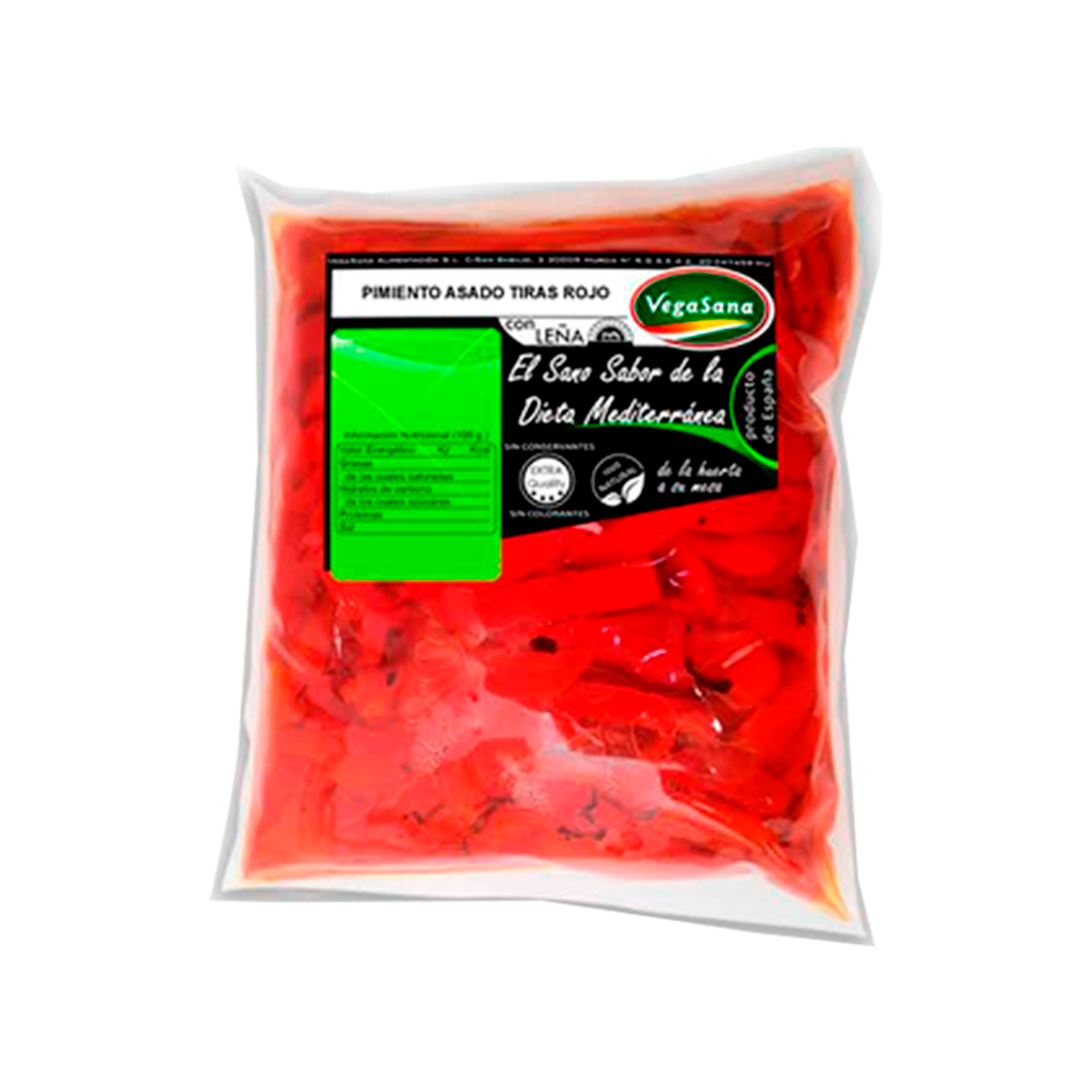 UND 8 PIMIENTO ASADO TIRAS 1 KG VEGASANA