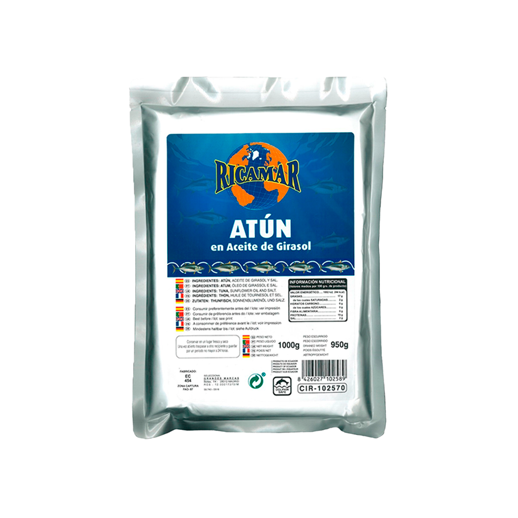 UND 16 ATUN BOLSA 1 KG RICAMAR 70%T-30%M