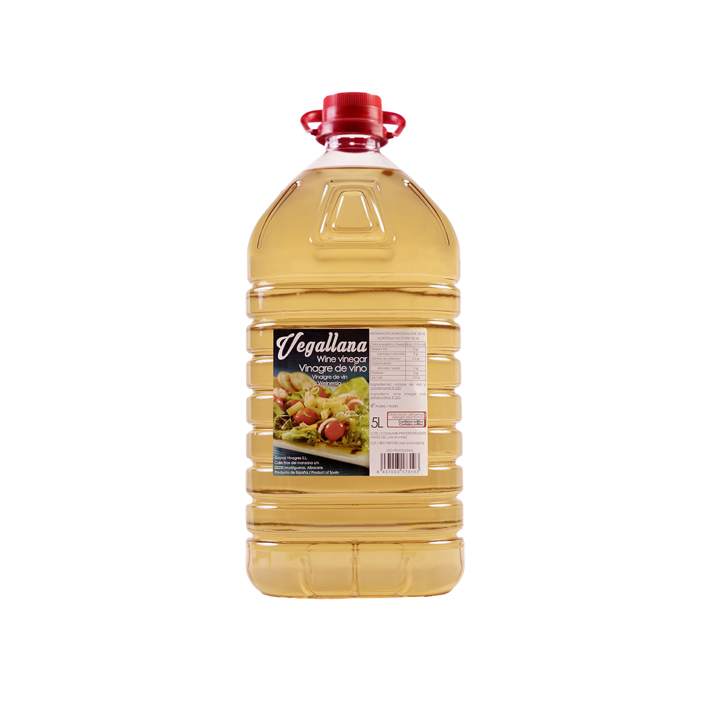 CAJA 3 UND VINAGRE DE VINO BLANCO 5 L VEGALLANA