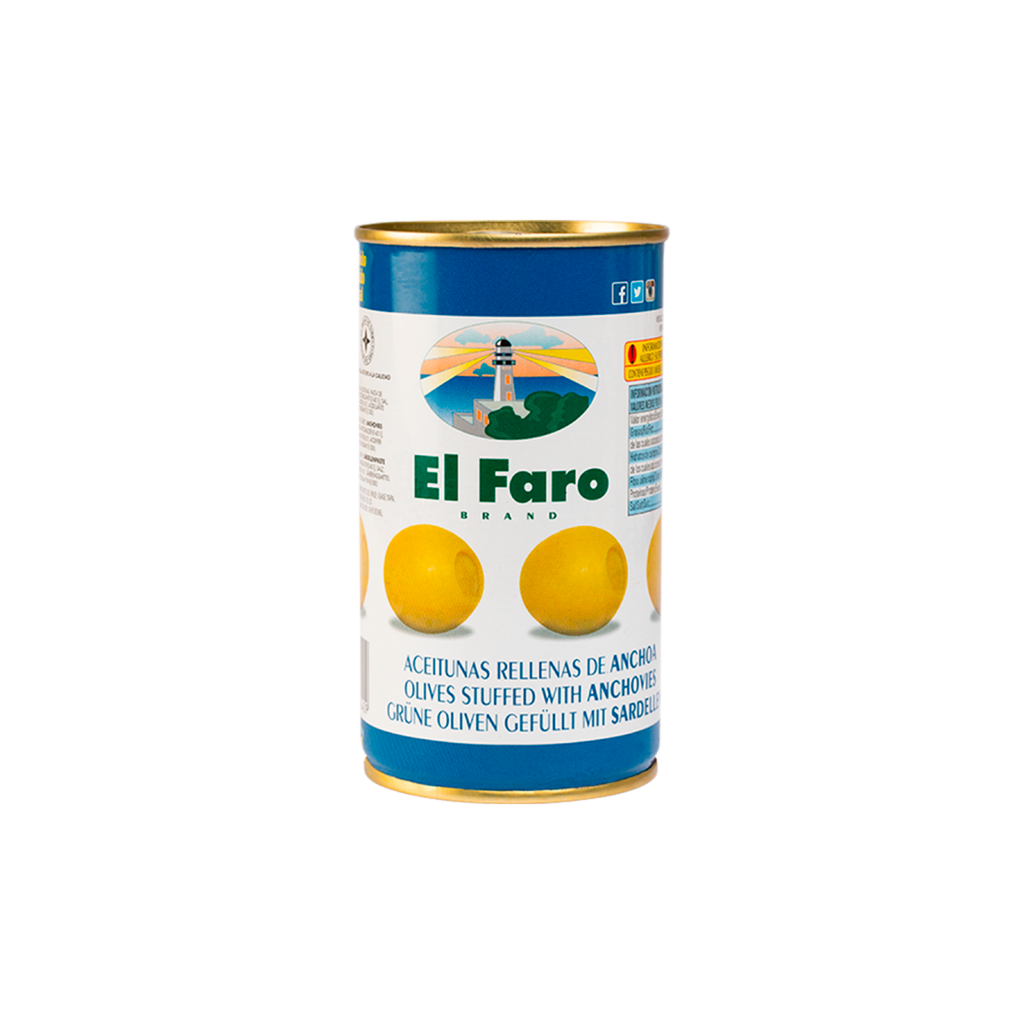 CAJA 12 UND ACEITUNA RELLENA ANCHOA 150 G FARO