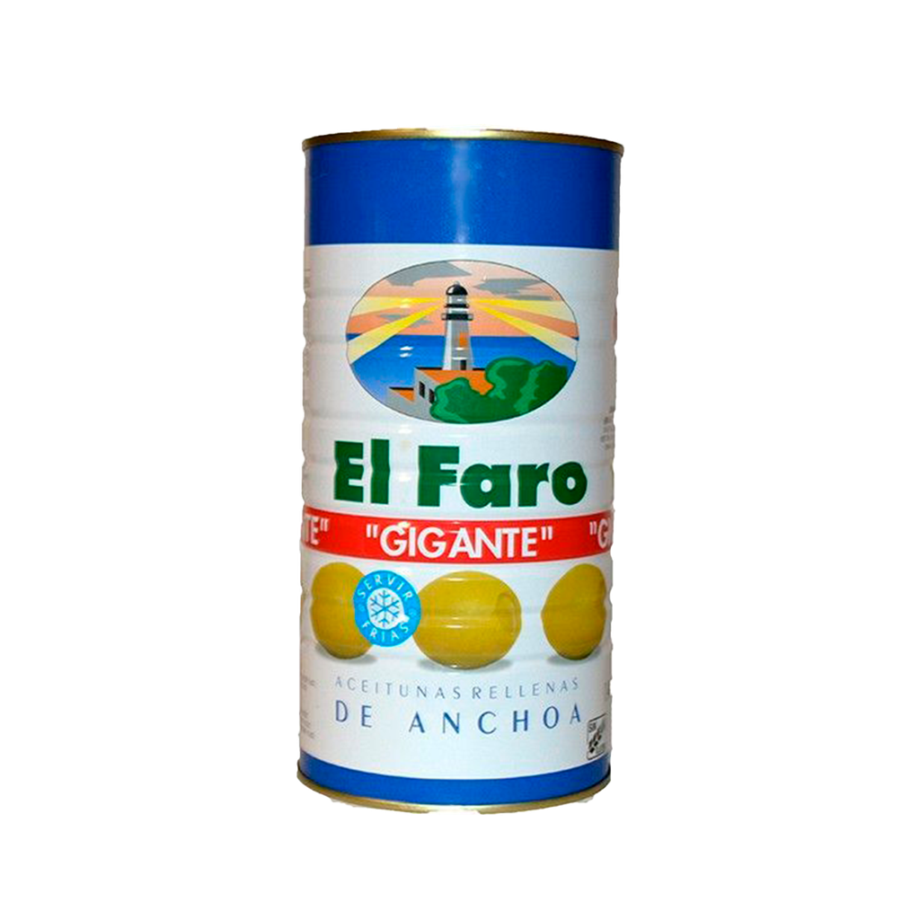 UND 6 ACEITUNA RELLENA ANCHOA LATA 2 KG EL FARO