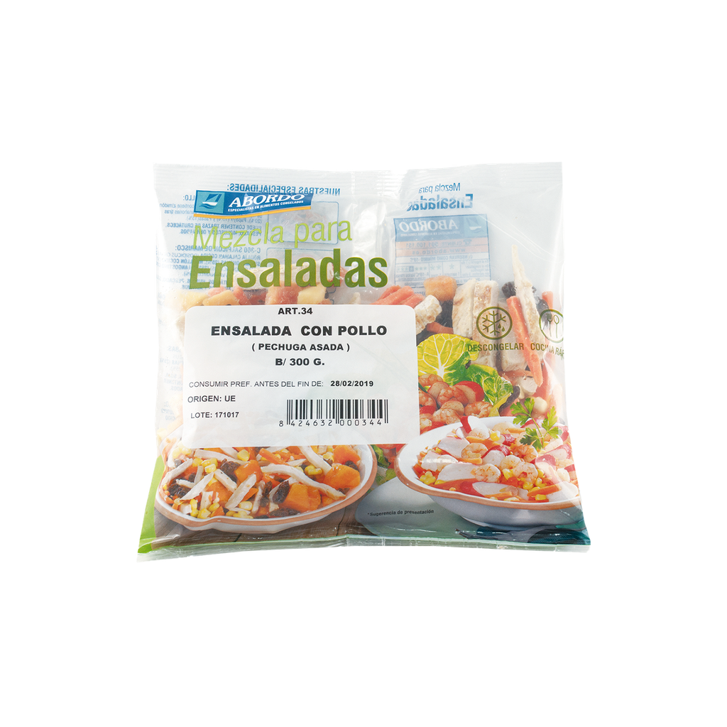 UND 16 ENSALADA CON POLLO B/300 GR