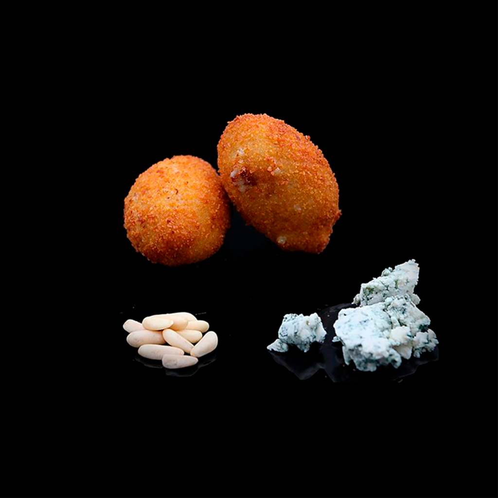 CAJA 60 UND 35 G CROQUETAS CABRALES CON PIÑONES TOSTADOS 2 K VAREA