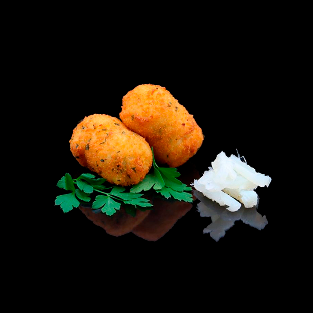 (C)CAJA 60 UND 35 G CROQUETAS BACALAO BANDEJA 2 KG VAREA