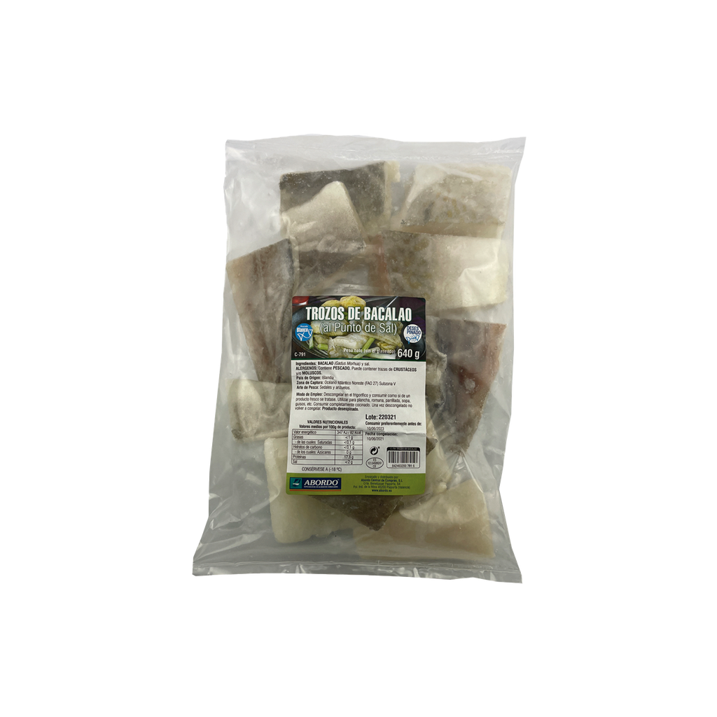 UND 6 BACALAO TROZOS DESALADO B/1000 G