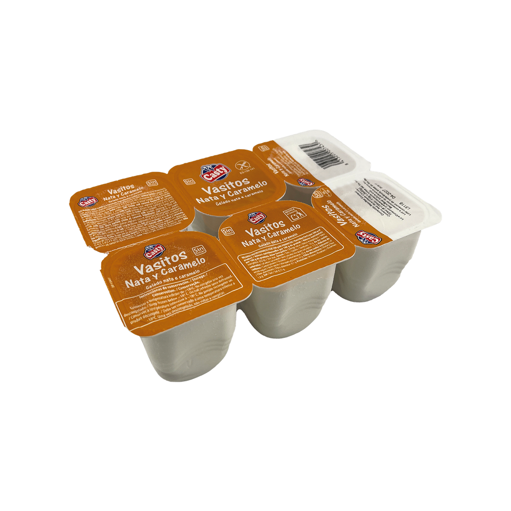 UND 6 VASITOS DE NATA CON SIROPE DE CARAMELO (6x120g)