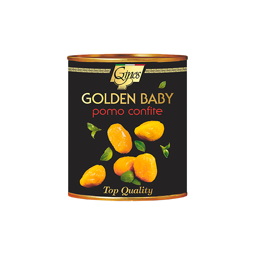 UND 6 TOMATITOS AMARILLOS PELADOS SEMISECOS EN ACEITE CON ALBAHACA LATA 1KG