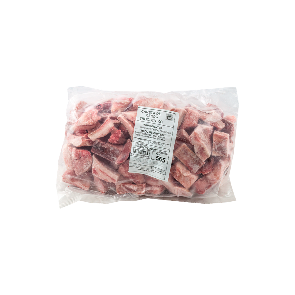 UND 7 CARETA DE CERDO TROCEADA B/1 KG