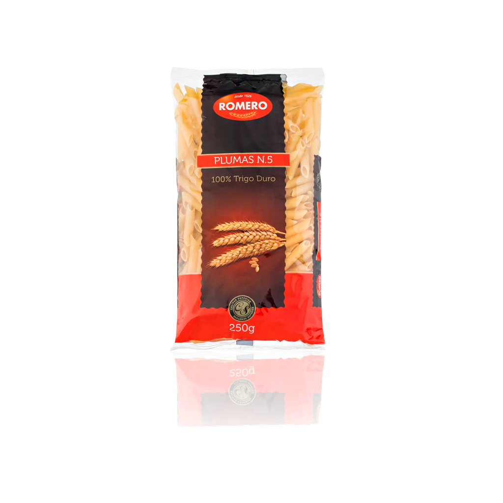 CAJA 20 PASTA ROMERO PLUMAS 5 PTE 500 GR