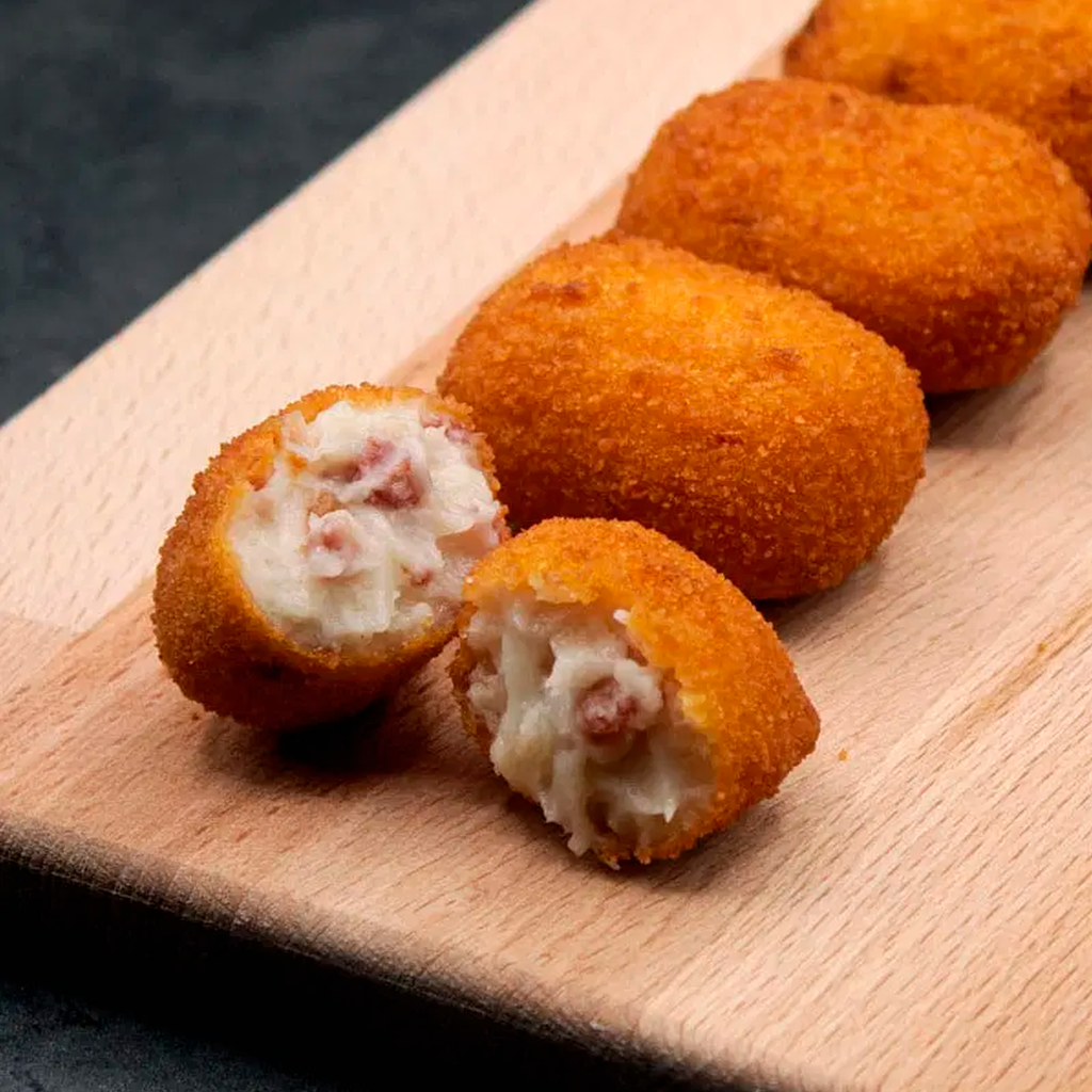 (C)UND 4 CROQUETAS JAMON BOLSA 1 KG (40 UD X 25 G) GESALAGA