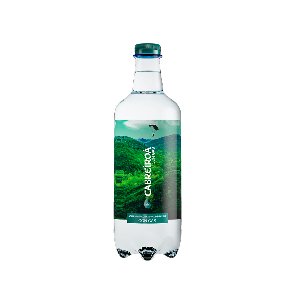 CAJA 24 UND AGUA NATURAL CABREIROA CON GAS PET 50 CL