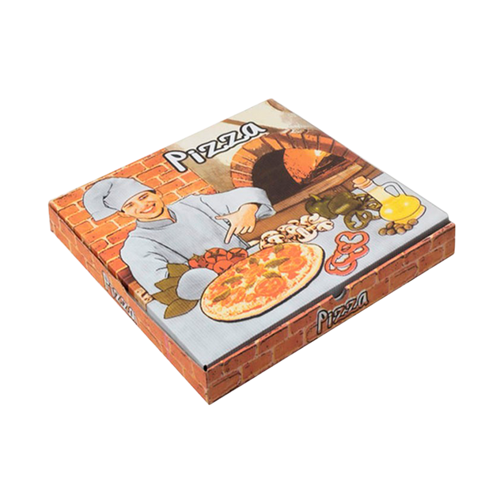 CAJA 100 UND ESTUCHES PIZZA 33x33 CM