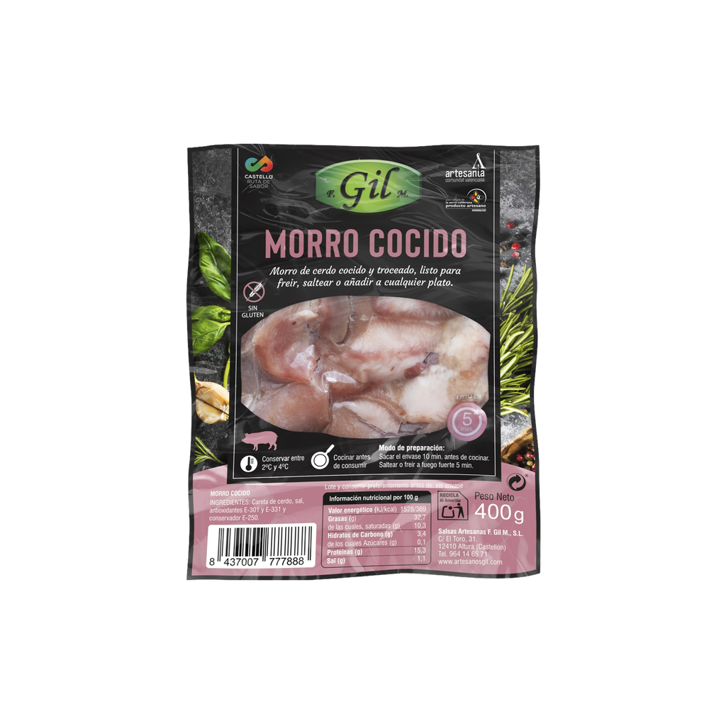 CAJA 6 UND MORRO COCIDO GIL 400 G