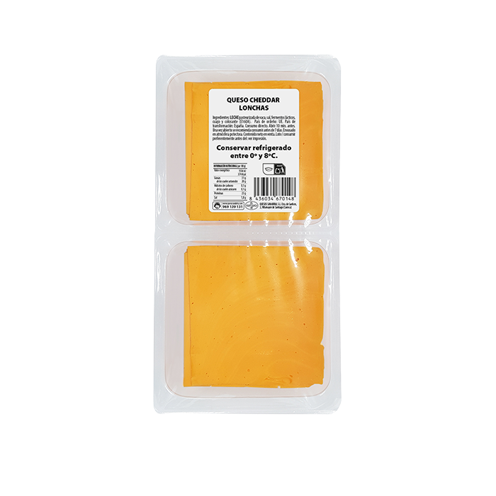 UND 6 QUESO CHEDDAR LONCHAS 1 KG BI-PACK