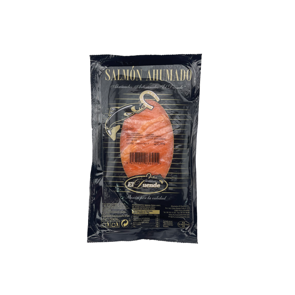 UND 12 SALMON AHUMADO SOBRE 80 GRM