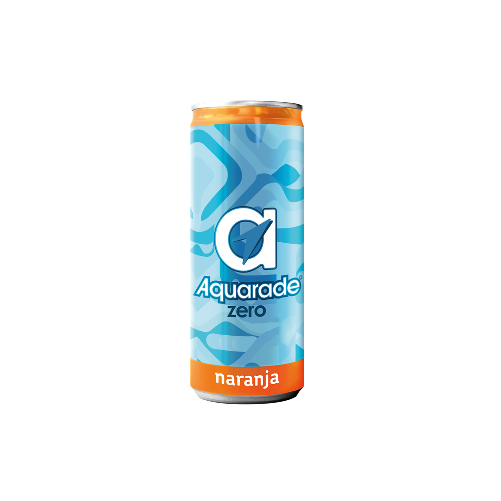 CAJA 24 AQUARADE NARANJA ZERO LATA 330 CL (65)