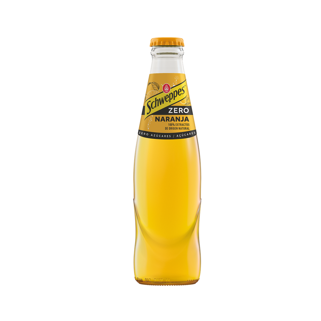 CAJA 28 UND SCHWEPPES NARANJA ZERO RET 200 ML (30-55)