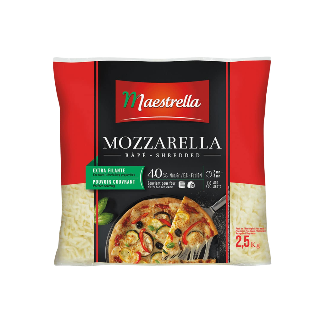 (C)UND 3 QUESO MOZZARELA 40% MG RALLADA 2,5 KG MAESTRELLA