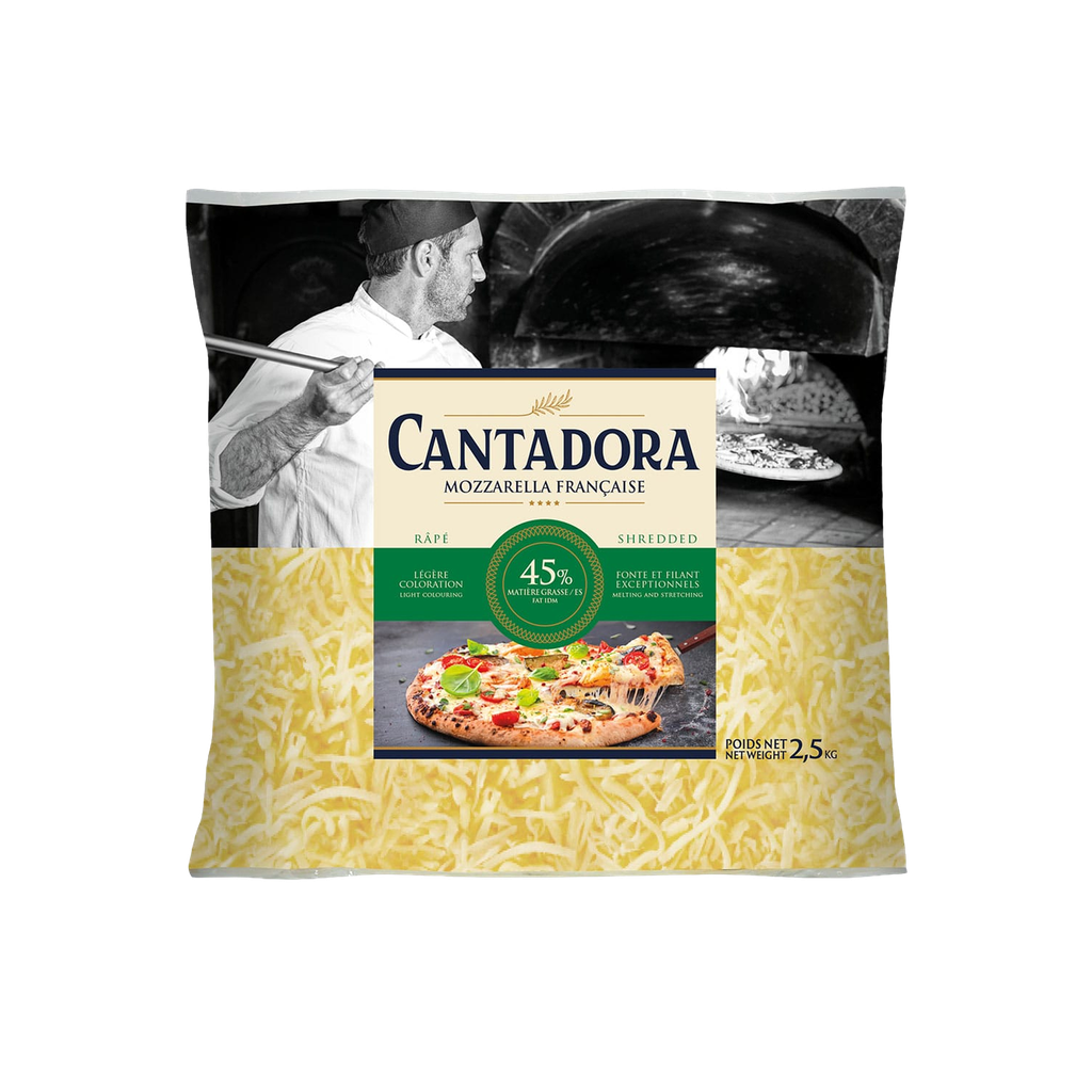 (C)UND 4 QUESO MOZZARELA 45% MG RALLADA 2,5 KG CANTADORA