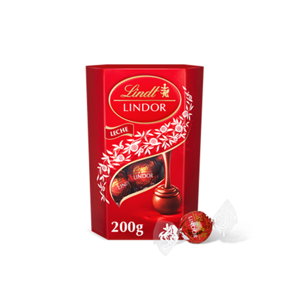 UND 8 BOMBONES LINDT CORNET LECHE 200 GR ROJO