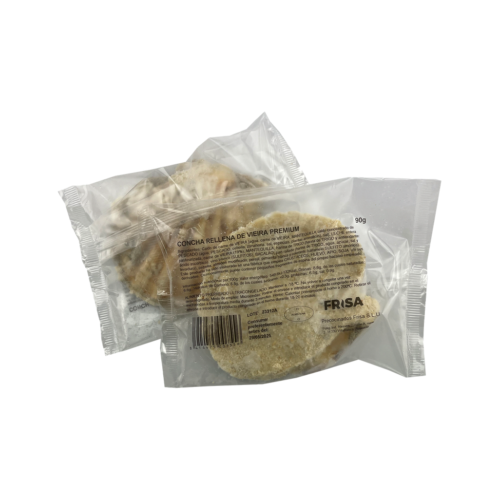 UND 12 CONCHA RELLENA DE VIEIRA PREMIUM (90 GRM)