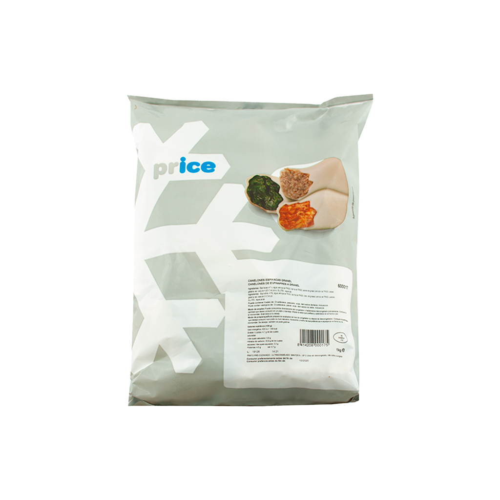 UND 100 CANELONES DE ESPINACAS (40 G UND)