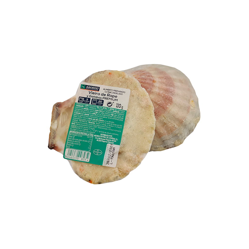 UND 12 VIEIRAS RELLENAS DE RAPE Y GAMBAS PREMIUM (90g)