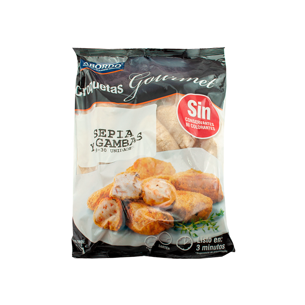 UND 3 CROQUETAS SEPIA Y GAMBAS (GOURMET) 1 KG